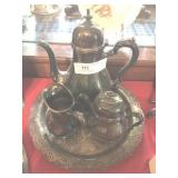 4 Piece Silver Plate Tea Set