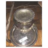 8 Silver Plate and Other Metalware Platters