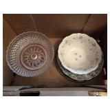 Bavarian Bowl, Glass Pedestal Dish, Etc.