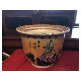 Contemporary Oriental Jardiniere and Plate