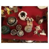 Lenox Rose Carnival Tumblers and Hobnail Vase