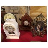 3 Decorative Clocks and Picture Frame