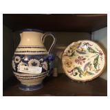 Decorative Plate and Pitcher
