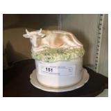 Cow Form Covered Cheese Dish