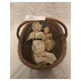 2 Dolls and Market Style Basket
