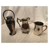 6 Silver Plate Pitchers