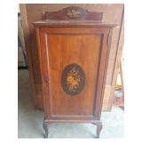 Mahogany Marquetry Music Cabinet