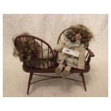 3 Dolls and Doll Furniture