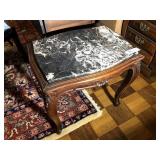 Victorian Style Marble Top End Table