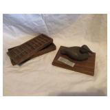 Cigarette Box and Jonathan Osage Duck Carving