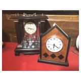 2 Decorative Mantel Clocks