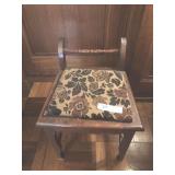 Upholstered Wooden Vanity Stool