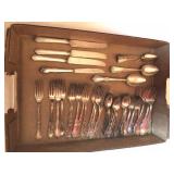 45+ pcs. Silver plate Flatware