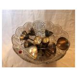 Punch Bowl, Silver Plate, Butter Dishes, Etc