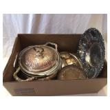 Covered Serving Dishes, Tea Pots and Silver Plate