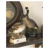 Goose Decanter and Porcelain Duck