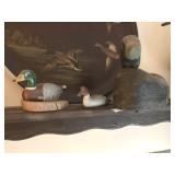 3 Wooden Duck Decoys