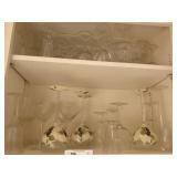 2 Shelves of Decorative Stemware