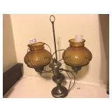 Vintage Weighted Double Socket Deck Lamp
