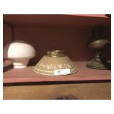 Electrified Oil Lamp and 2 Shades