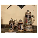 5 German and Other Beer Steins