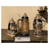 4 German and Other Beer Steins