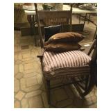 Vintage Wooden Cane Seat Rocking Chair