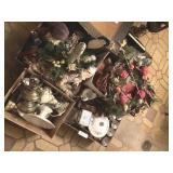 5 Boxes- Seasonal Decorations, Cake Plate, Etc.