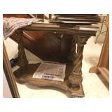 Unusual Heavily Carved End Table
