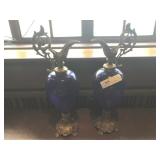 Brass and Cobalt Decoration Faux Pitchers