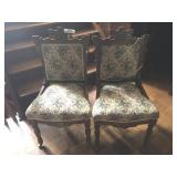 Set of 2 Victorian Style Side Chairs