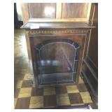 Cherry Glass Front Table Top Bookcase