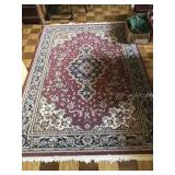 Burgundy Floral Area Rug