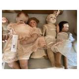 (4) Early Composition Dolls
