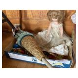 Vintage Toys- Dolls, Clown Stick Puppet, Etc.