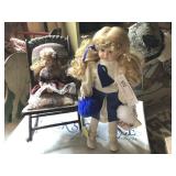(2) Contemporary Porcelain Dolls