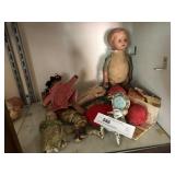 Porcelain and Rubber Bodied Dolls