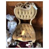 Carved Wood Upholstered Chair