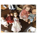 (5) Assorted Early 20th Century Dolls