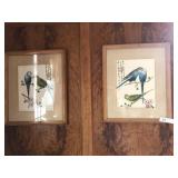 (2) Framed Paintings on Fabric