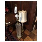 Glass and Brass Plated Table Lamps