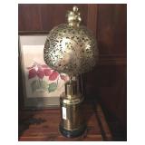 Oriental Brass Decorated Table Light
