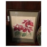 C. Arnold Water Color of Poinsettia