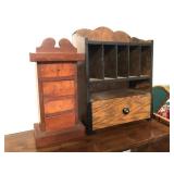 Crafted 4-Drawer Miniature Chest, Desk Organizer