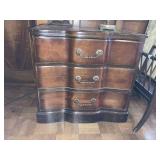 Mahogany 3-Drawer Oversized End Table