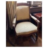 Wooden and Upholstered Vintage Side Chair