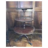 Mahogany 3-Tier Round End Table