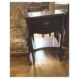 Mahogany Single Drawer End Table