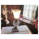Vintage Clear Glass Hobnail Table Lamp