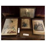 (4) Victorian Style Prints